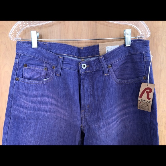 Vtg Replay Bootcut Distressed Jeans Italy NWTs - Picture 2 of 7